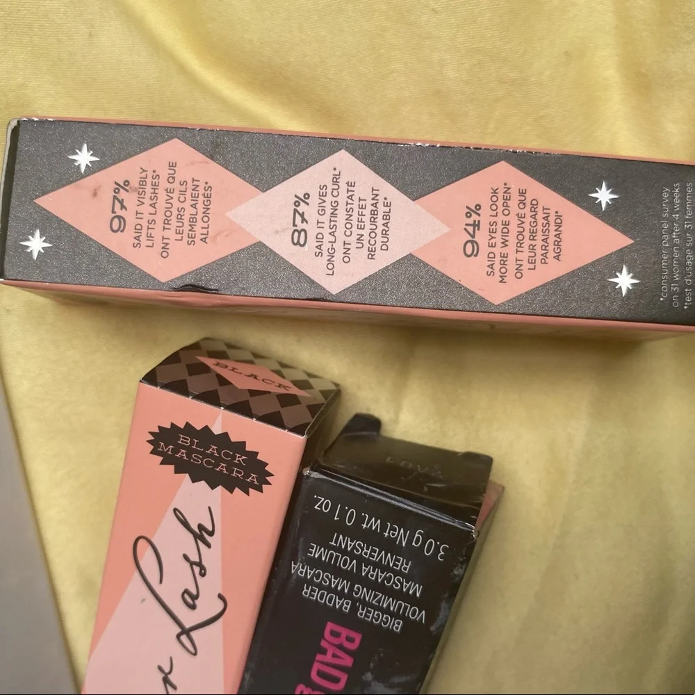 Benefit Roller Lash Mascara FULL SIZE!! OR x2 Benefit Mascaras Travel size NEW!